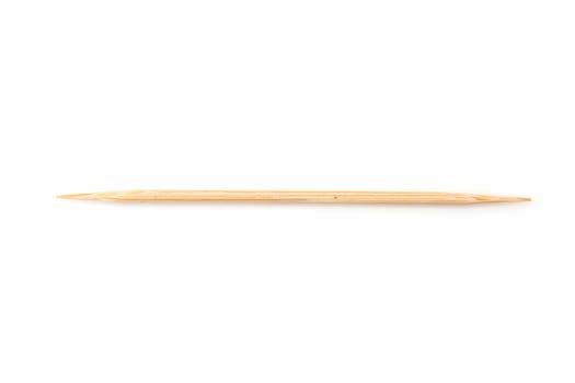 Bamboo toothpicks isolated and on white background