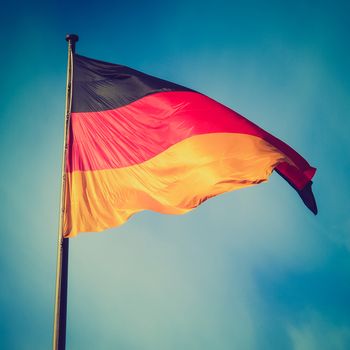 Vintage retro looking The national German flag of Germany (DE)