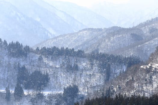 Beautiful mountains in winter,  Takayama;Japan