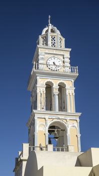 church and blue sky, Santorini, Greece