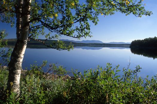 Beautiful lake  landscape in Sweden