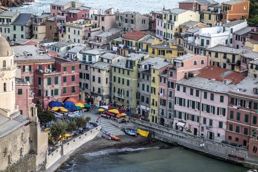 colorful village Vernazza, Cinque Terre, Italy 
