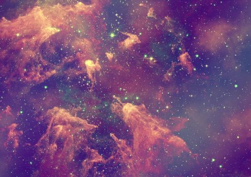 Far being shone nebula and star field against space. "Elements of this image furnished by NASA".