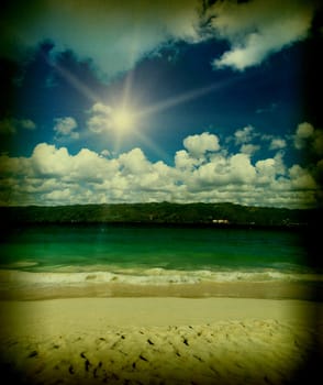 beautiful beach and tropical sea