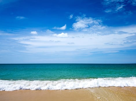 beautiful beach and tropical sea