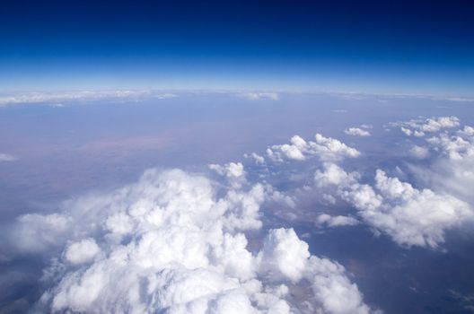 Aerial sky and clouds background