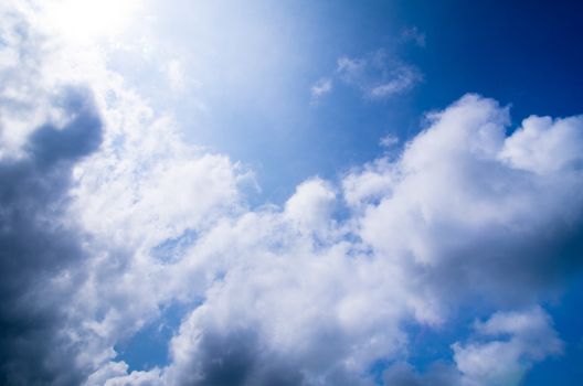 blue sky with cloud closeup