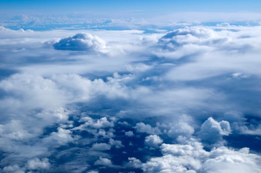 Aerial sky and clouds background