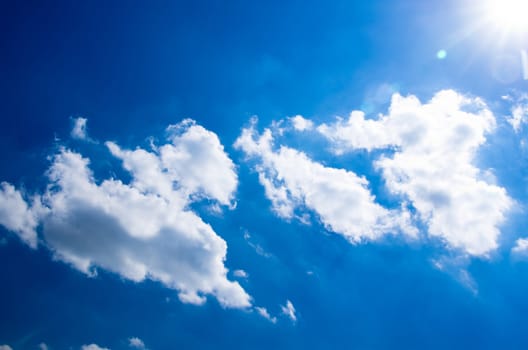 blue sky with cloud closeup