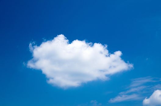 White clouds in blue sky 