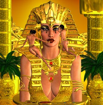 Face Of The Pharaoh Queen. She was a force to be reckoned with, a queen who ruled like a king yet adorned her face with perfection. She aroused a confusing amalgamation of emotions from her subjects.