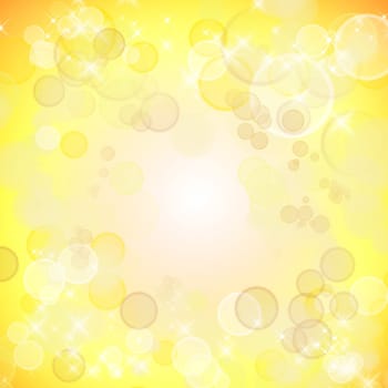 Circles and stars orange yellow background