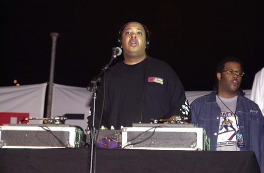 RUN DMC at the Swatch Wave Tour surf competition and rock concert at the Queen Mary in Long Beach, 02-02-00