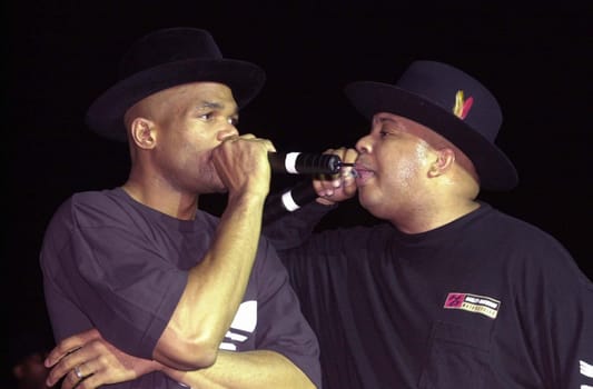 RUN DMC at the Swatch Wave Tour surf competition and rock concert at the Queen Mary in Long Beach, 02-02-00