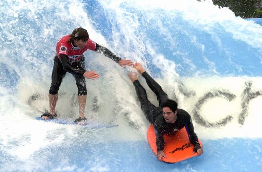 Christian Fletcher at the Swatch Wave Tour surf competition and rock concert at the Queen Mary in Long Beach, 02-02-00