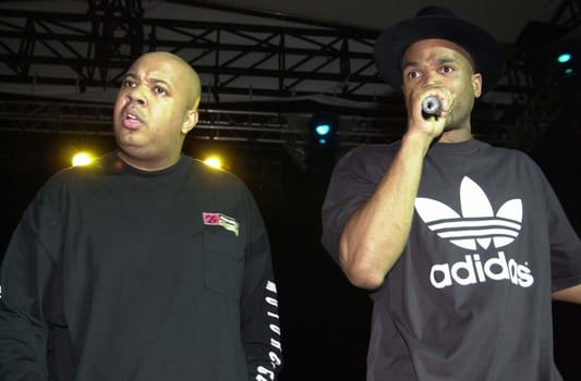RUN DMC at the Swatch Wave Tour surf competition and rock concert at the Queen Mary in Long Beach, 02-02-00