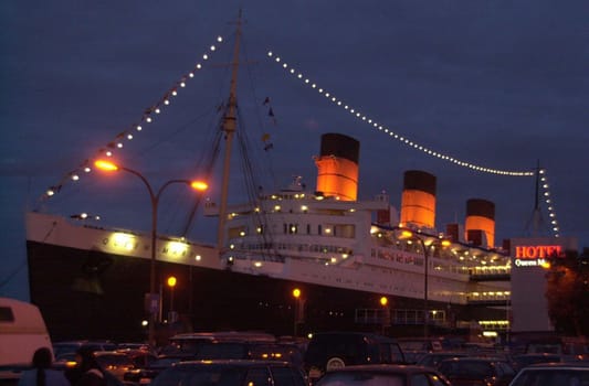The Queen Mary at the Swatch Wave Tour surf competition and rock concert at the Queen Mary in Long Beach, 02-02-00