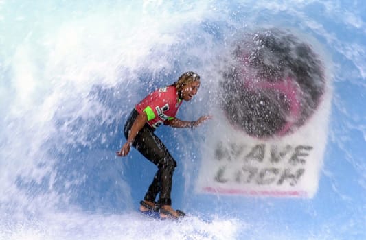 Brian Talma at the Swatch Wave Tour surf competition and rock concert at the Queen Mary in Long Beach, 02-02-00