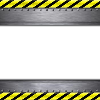 Construction frame borders on plain background