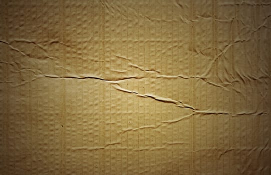 Closeup of cardboard textured surface