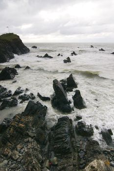 Rocky beach at Hartland Quay