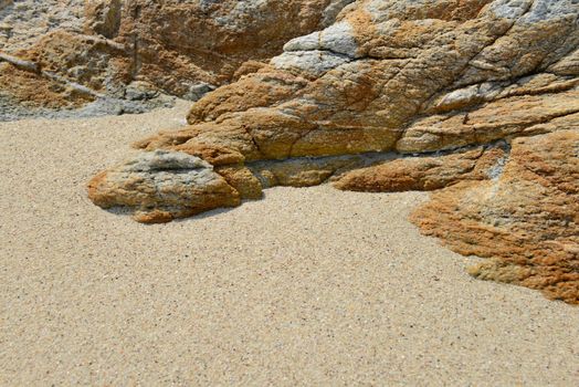 Sand beach rocks beautiful pattern and texture 