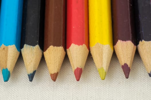 New Pencils Textured Set on a White Background