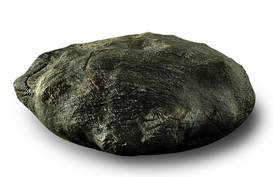 Rock isolated on white made in 3d software