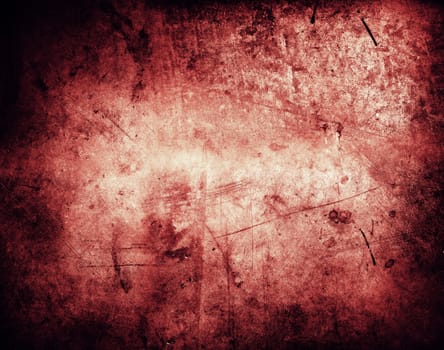 Red grunge textured wall. Copy space