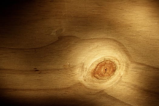 Closeup of knot in wood