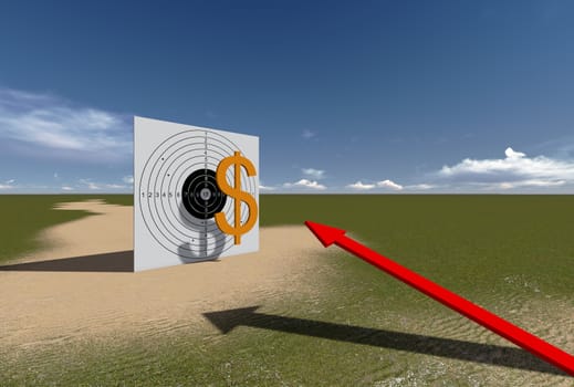 Business target  made in 3d software