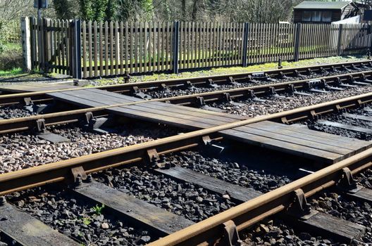 Rural branch line pedestrian crossing.