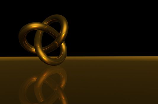 golden torus made in 3d software