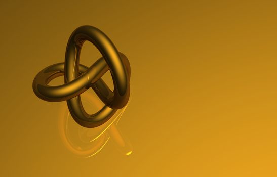 golden torus made in 3d software