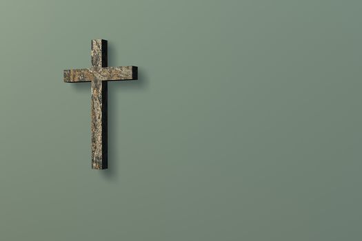 Wall with Cross made in 3d software