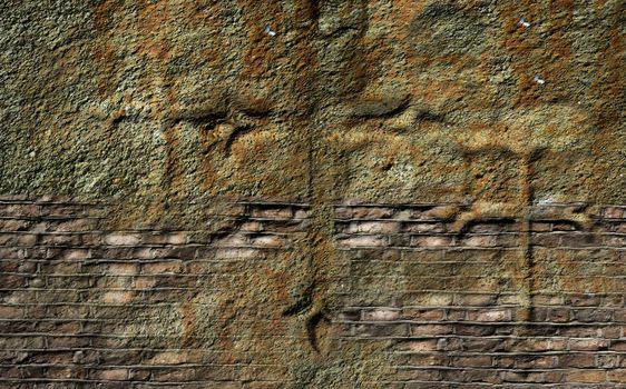Old Wall With Cross made in 3d software