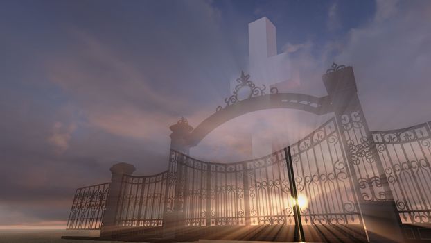 Gate to heaven made in 3d software