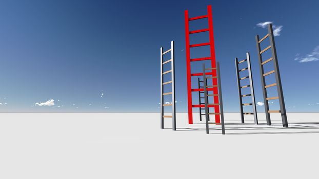 Ladder of Success made in 3d software