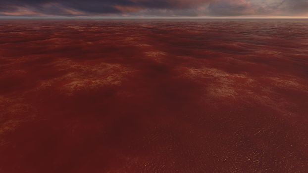 Endless sea, infinite horizon made in 3d software