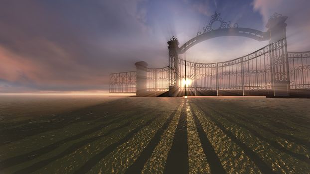 Gate to heaven made in 3d software