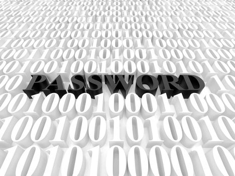 High resolution image password. 3d rendered illustration. Symbol password.