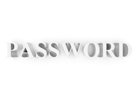 High resolution image password. 3d rendered illustration. Symbol password.