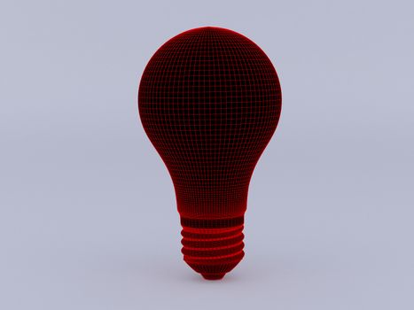 High resolution image. 3d rendered illustration. Light bulb symbol.