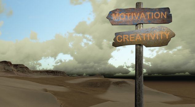 sign direction motivation - creativity