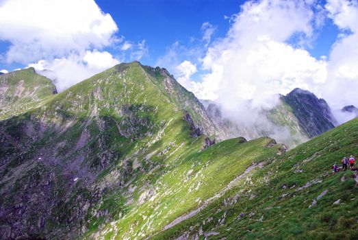 Crest details in Carpathian mountains.