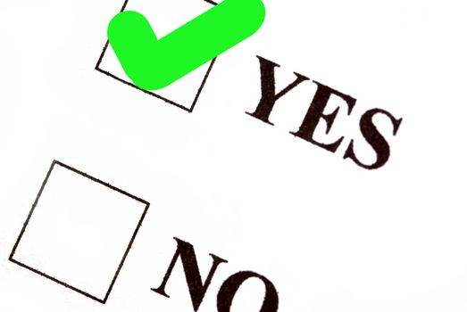Yes and no boxes, yes voted.