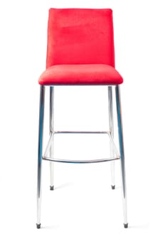 Shot of stylish modern red bar stool