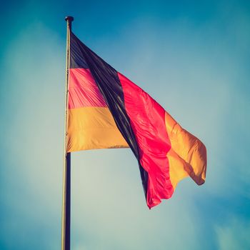 Vintage retro looking The national German flag of Germany (DE)