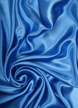 Smooth elegant blue silk can use as background 