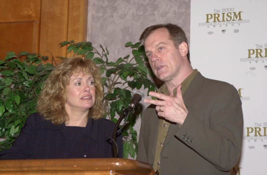 Catherine Hicks and Stephen Collins at the nominations announcement for the 2000 Prism Awards, 02-08-00